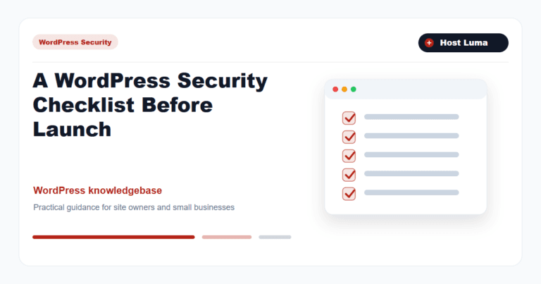A WordPress Security Checklist Before Launch