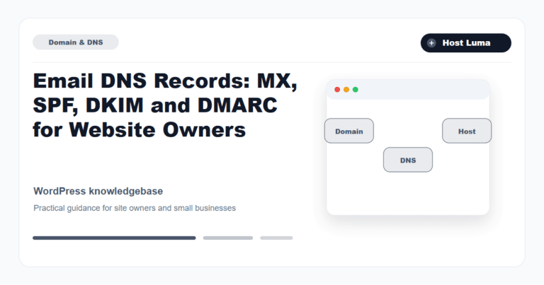 Email DNS Records: MX, SPF, DKIM and DMARC for Website Owners