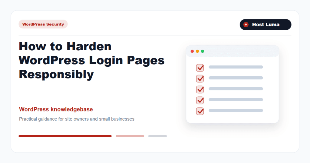 How to Harden WordPress Login Pages Responsibly