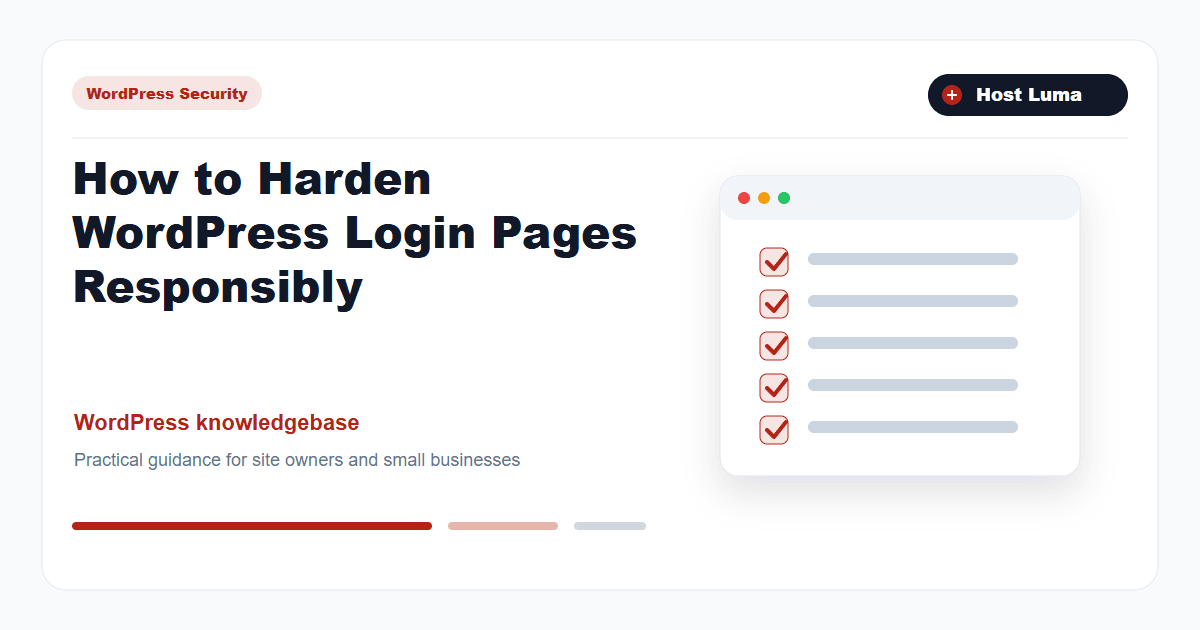 How to Harden WordPress Login Pages Responsibly