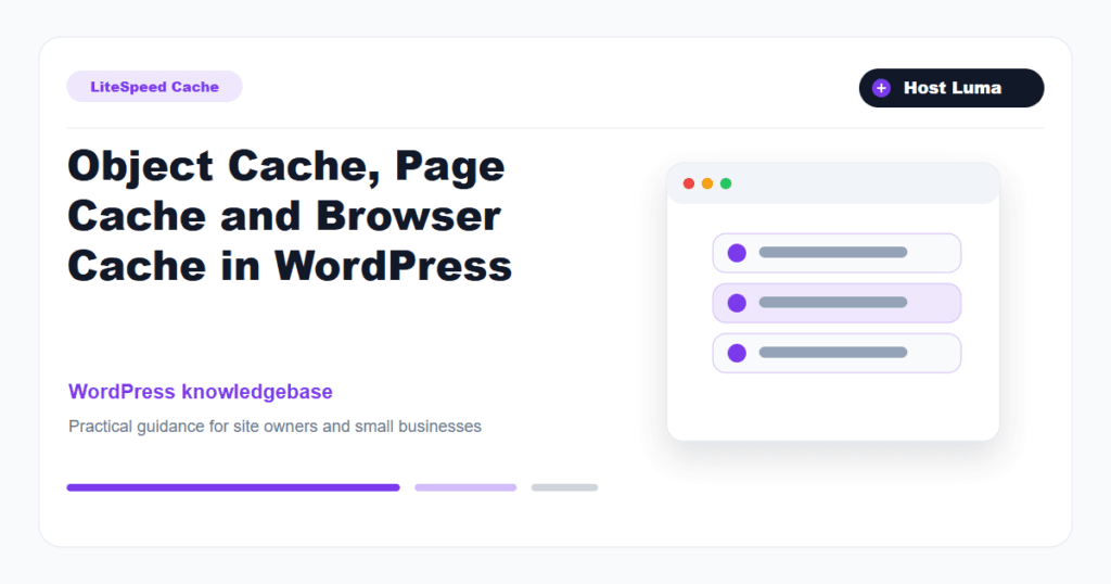 Object Cache, Page Cache and Browser Cache in WordPress