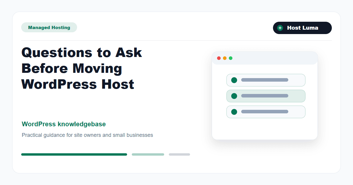 Questions to Ask Before Moving WordPress Host